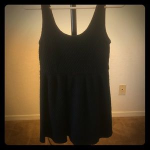 Forever 21 black textured knit skater dress